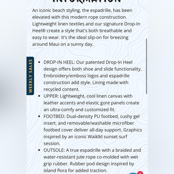 Olukai Pink Rose Sea Salt Kaula Pa’a Kapa Linen Espadrille Drop In Shoe - Picture 12 of 13